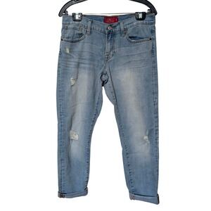 Lucky Brand Sienna Cigarette Blue Denim Jeans Distressed Size 4/27